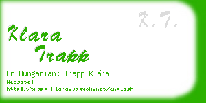 klara trapp business card